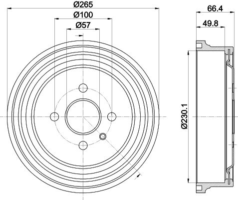 HELLA PAGID 8DT 355 303-471 Brake Drum