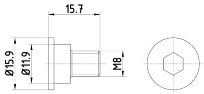 Bolt, brake disc HELLA PAGID 8DZ 355 209-031