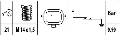 Oil Pressure Switch HELLA 6ZL 003 259-901