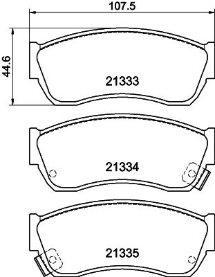 Brake Pad Set, disc brake HELLA 8DB 355 005-711