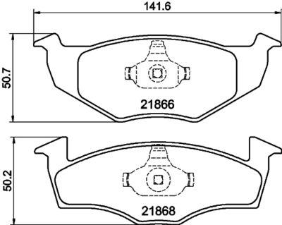 Brake Pad Set, disc brake HELLA 8DB 355 007-911