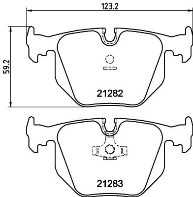 Brake Pad Set, disc brake HELLA 8DB 355 008-121