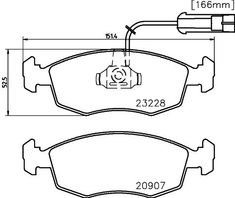 HELLA 8DB 355 008-521 Brake Pad Set, disc brake