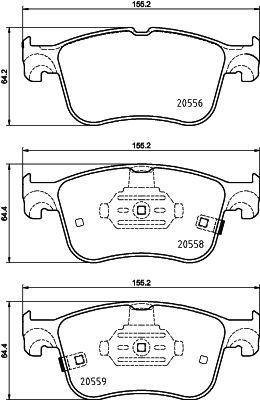 Brake Pad Set, disc brake HELLA 8DB 355 039-421