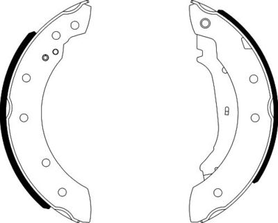 Brake Shoe Set HELLA 8DB 355 001-571