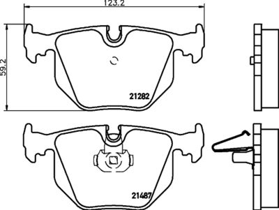 Brake Pad Set, disc brake HELLA 8DB 355 006-691