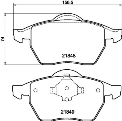 Brake Pad Set, disc brake HELLA 8DB 355 008-001