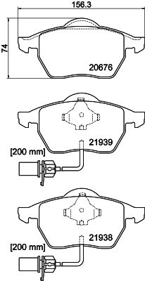 HELLA 8DB 355 008-411 Brake Pad Set, disc brake