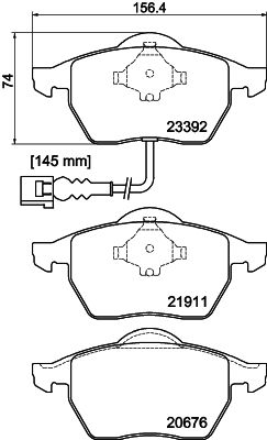 Brake Pad Set, disc brake HELLA 8DB 355 008-471