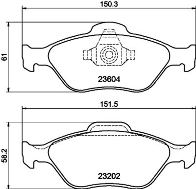 Brake Pad Set, disc brake HELLA 8DB 355 008-901