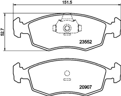 Brake Pad Set, disc brake HELLA 8DB 355 009-131