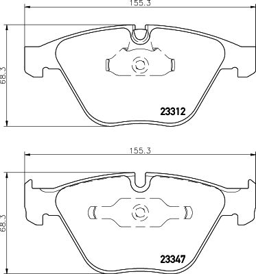 Brake Pad Set, disc brake HELLA 8DB 355 009-271