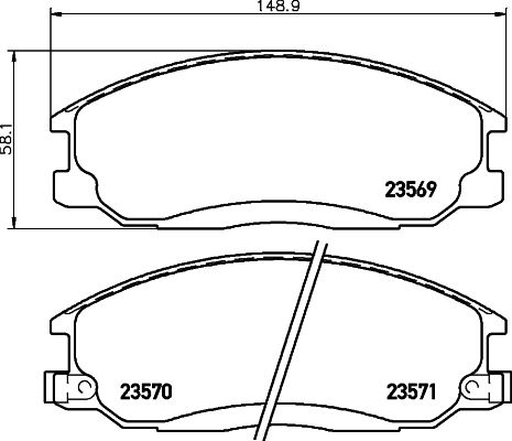 HELLA 8DB 355 009-991 Brake Pad Set, disc brake