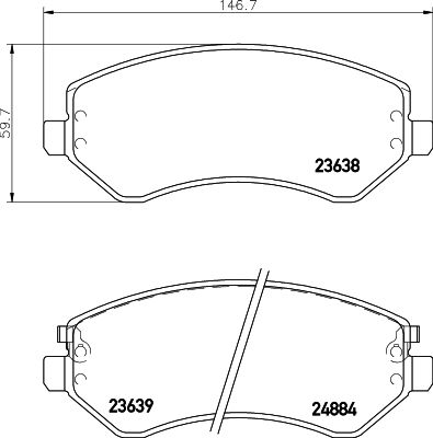 HELLA 8DB 355 010-051 Brake Pad Set, disc brake