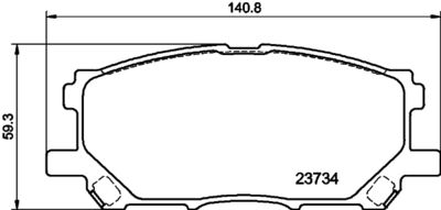 Brake Pad Set, disc brake HELLA 8DB 355 010-071