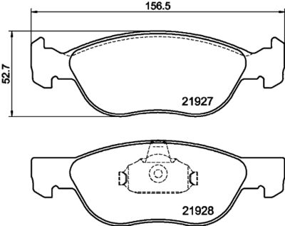 Brake Pad Set, disc brake HELLA 8DB 355 010-181