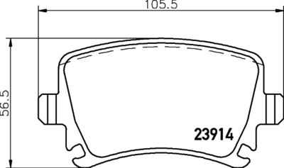 Brake Pad Set, disc brake HELLA 8DB 355 010-601