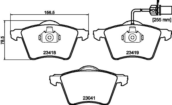 HELLA 8DB 355 010-631 Brake Pad Set, disc brake