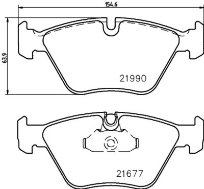 Brake Pad Set, disc brake HELLA 8DB 355 010-711