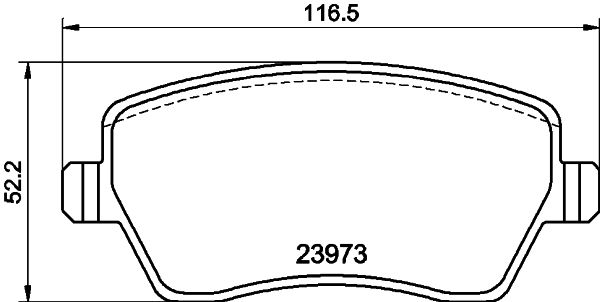 HELLA 8DB 355 010-851 Brake Pad Set, disc brake