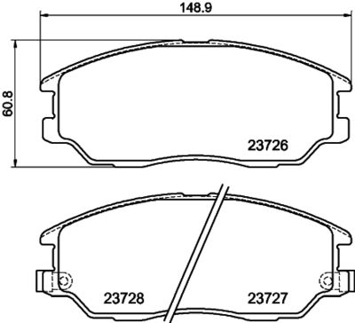 Brake Pad Set, disc brake HELLA 8DB 355 010-861