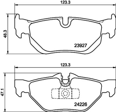 Brake Pad Set, disc brake HELLA 8DB 355 011-301