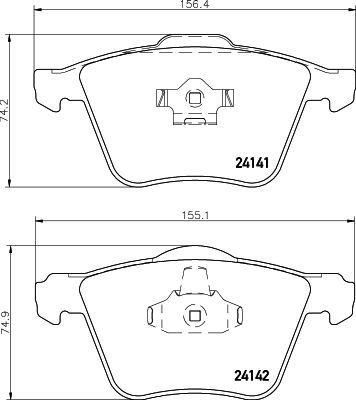 Brake Pad Set, disc brake HELLA 8DB 355 011-721