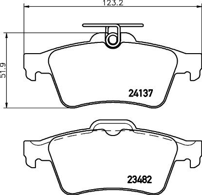 HELLA 8DB 355 011-731 Brake Pad Set, disc brake