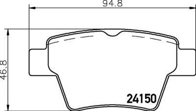 Brake Pad Set, disc brake HELLA 8DB 355 011-821