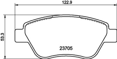 Brake Pad Set, disc brake HELLA 8DB 355 011-871