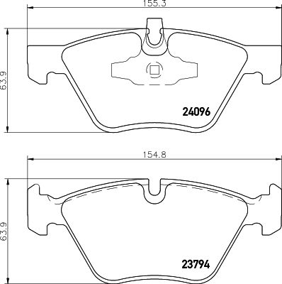 Brake Pad Set, disc brake HELLA 8DB 355 011-941