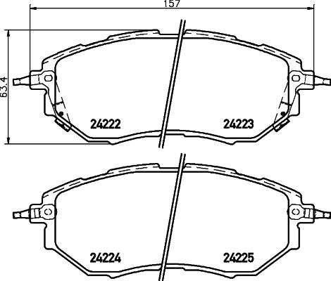 HELLA 8DB 355 012-031 Brake Pad Set, disc brake