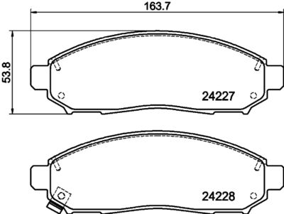 Brake Pad Set, disc brake HELLA 8DB 355 012-071