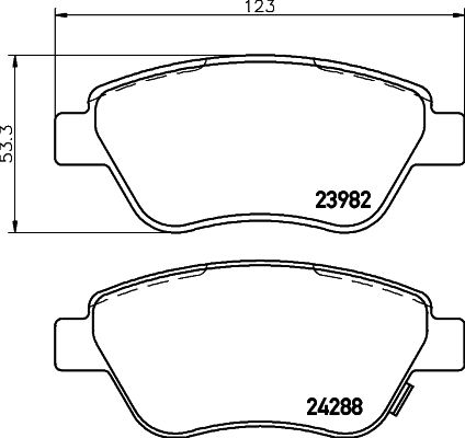 HELLA 8DB 355 012-831 Brake Pad Set, disc brake