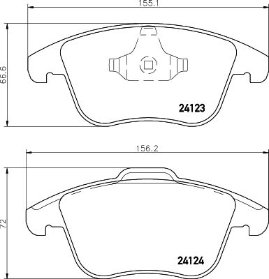 Brake Pad Set, disc brake HELLA 8DB 355 012-891