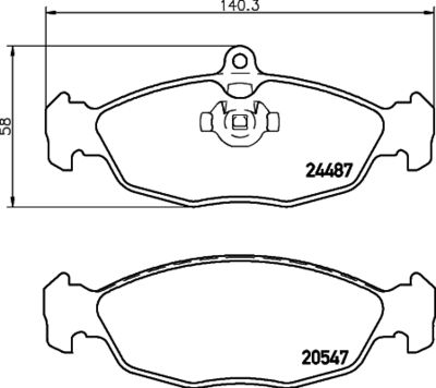 Brake Pad Set, disc brake HELLA 8DB 355 013-031