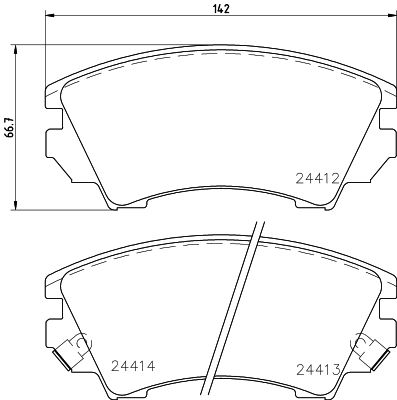 Brake Pad Set, disc brake HELLA 8DB 355 013-041