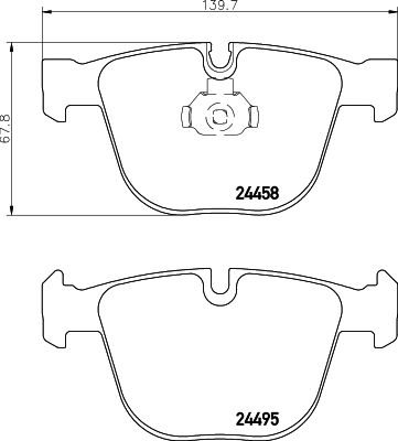 Brake Pad Set, disc brake HELLA 8DB 355 013-171