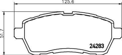 Brake Pad Set, disc brake HELLA 8DB 355 013-211