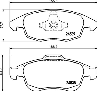 Brake Pad Set, disc brake HELLA 8DB 355 013-341