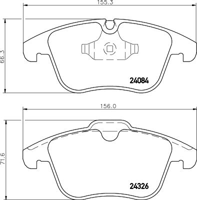 Brake Pad Set, disc brake HELLA 8DB 355 013-621