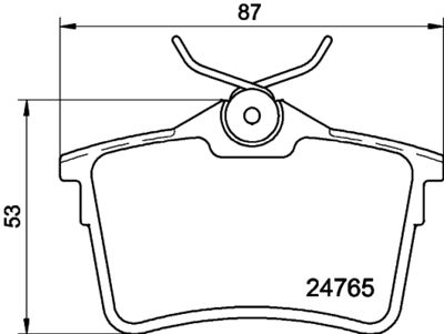 Brake Pad Set, disc brake HELLA 8DB 355 014-081