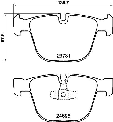 Brake Pad Set, disc brake HELLA 8DB 355 014-141