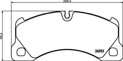 Brake Pad Set, disc brake HELLA 8DB 355 014-151