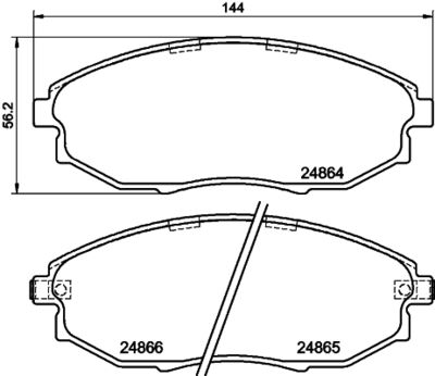 Brake Pad Set, disc brake HELLA 8DB 355 014-931