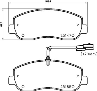 Brake Pad Set, disc brake HELLA 8DB 355 015-291