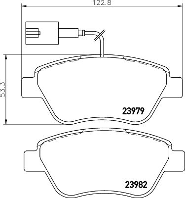 Brake Pad Set, disc brake HELLA 8DB 355 015-491