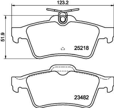 Brake Pad Set, disc brake HELLA 8DB 355 015-741