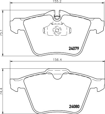 Brake Pad Set, disc brake HELLA 8DB 355 016-291