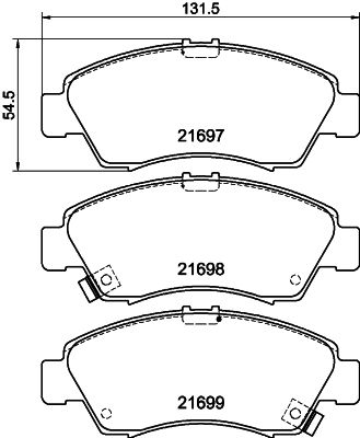 HELLA 8DB 355 016-521 Brake Pad Set, disc brake